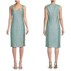💕ST. JOHN💕 Sequin Slit Dress ~ Seafoam 10 NWOT